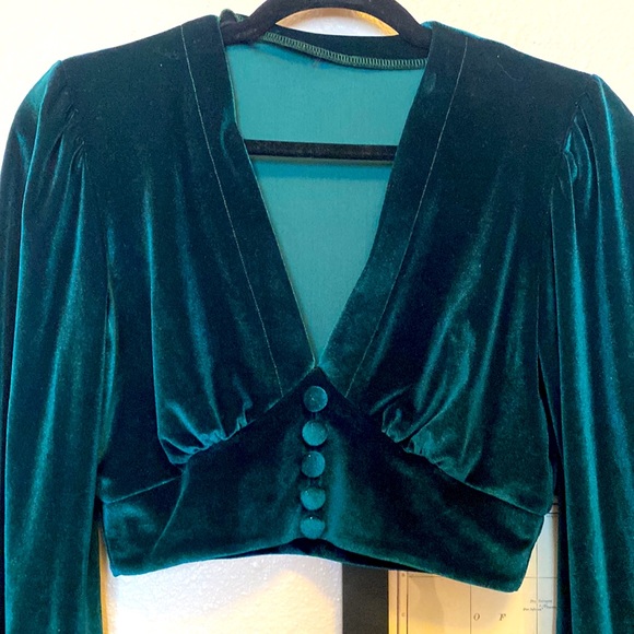 Scorpio Rising Emerald Velvet Crop - Picture 2 of 5